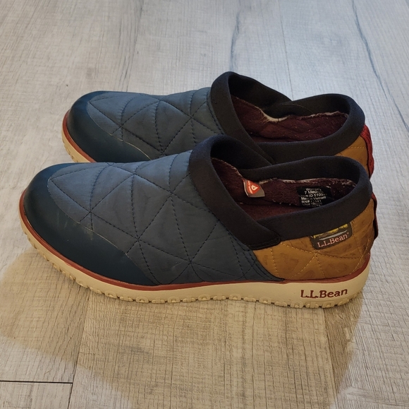 L.L. Bean Women's Quilted Slip-On Shoes - Blue and Black - Picture 2 of 6